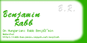 benjamin rabb business card